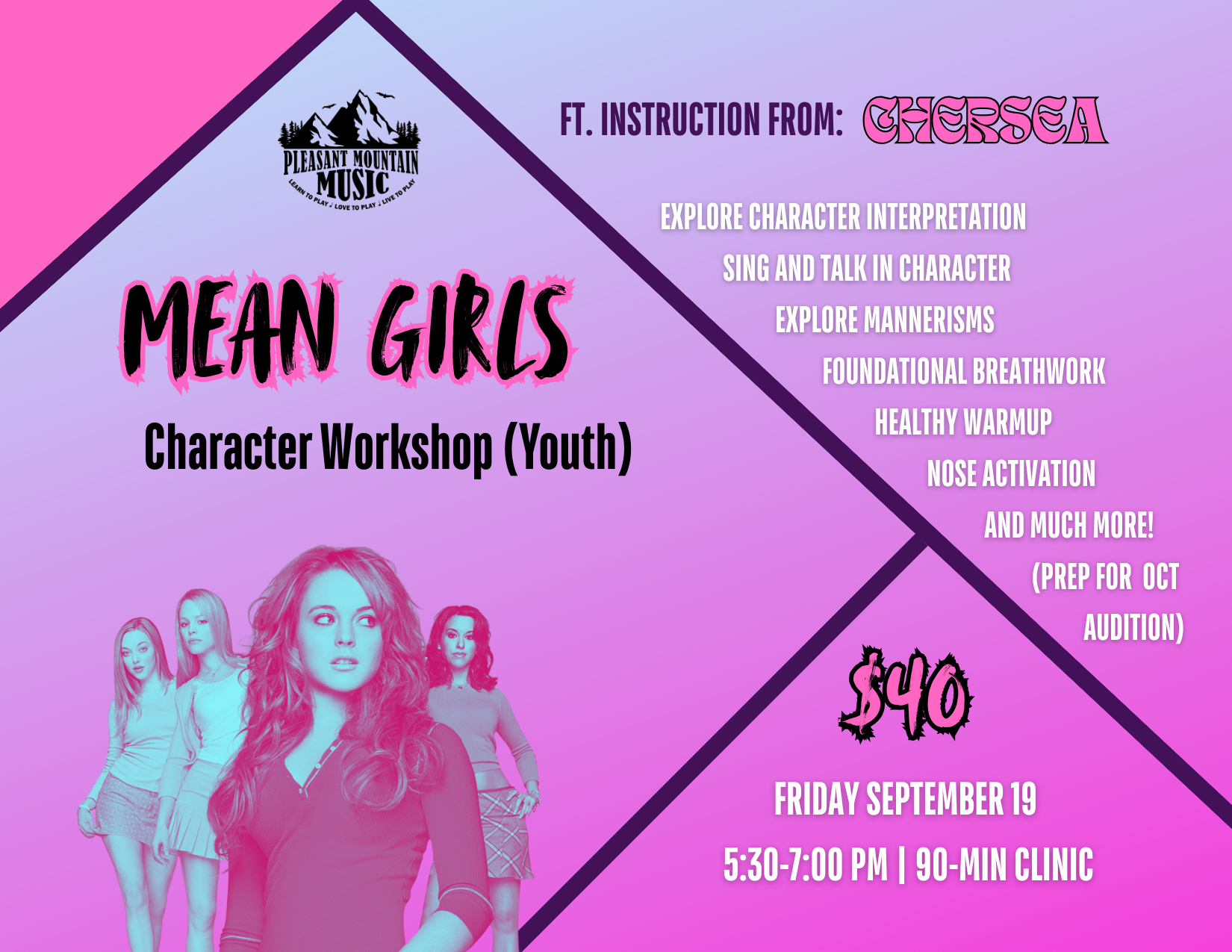Mean Girls Character Workshop Youth (Ages 10-17)