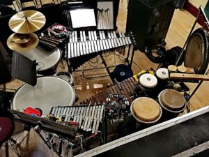 An impressive percussion set-up